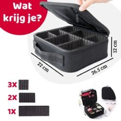 Mmoods Make-up Koffer – Make Up Tas Reizen – Makeup Organizer Verstelbaar -Beautycase Waterdicht – Make-up Tasje Voor Onderweg – Toilettas Voor Cosmetica Zwart 13 Mmoods Make-up Koffer – Make Up Tas Reizen – Makeup Organizer Verstelbaar -Beautycase Waterdicht – Make-up Tasje Voor Onderweg – Toilettas Voor Cosmetica Zwart -Cosmetica winkel 1200x1200 1337