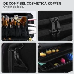 Cosmetica Koffer - Make-up Koffer Met Verstelbare Vakken - Visagie En Nagelstyliste Beauty Koffer - 40x30x14CM 22 Cosmetica Koffer - Make-up Koffer Met Verstelbare Vakken - Visagie En Nagelstyliste Beauty Koffer - 40x30x14CM -Cosmetica winkel 1200x1200 1342