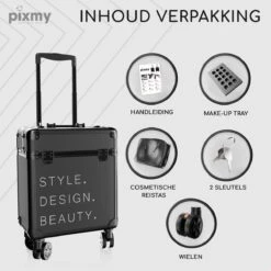 PIXMY® - MT130-S - Make Up Koffer - Cosmetica Koffer - DESIGN -Cosmetica winkel 1200x1200 1360
