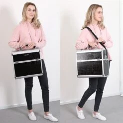 A.T. Shop Cosmeticakoffer, Make-up Koffer, Beauty Case, Bewaren Van Make-up, Nagellak. Zwart -Cosmetica winkel 1200x1200 1368