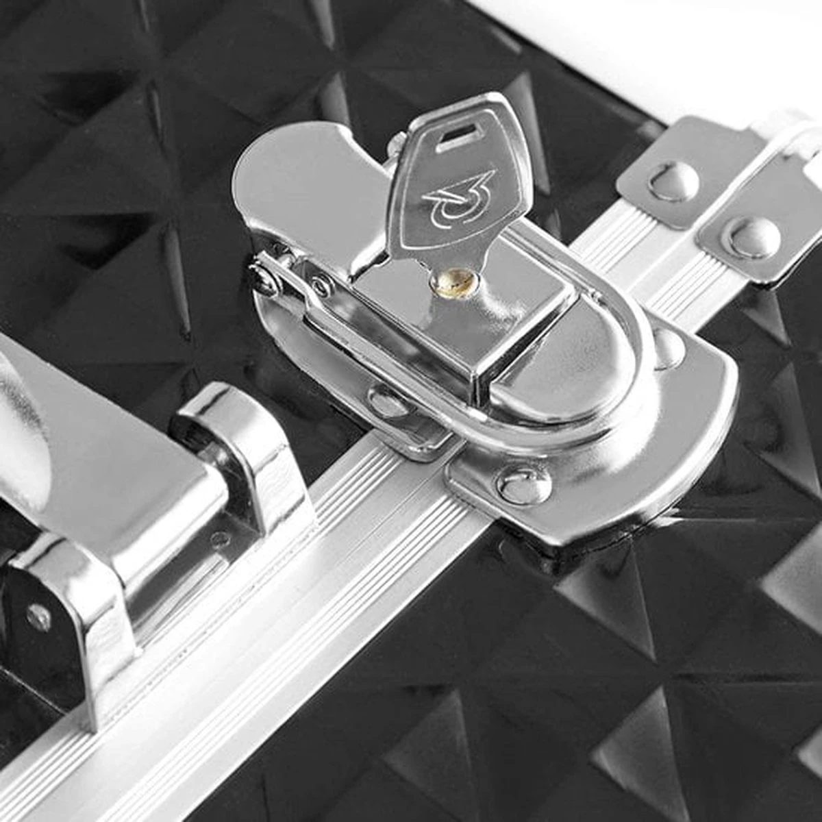 Cosmetische Koffer, Trolley, Make-up Case Met Handvat, 4 Universele Wielen, 4 Uitschuifbare Dienbladen, Make-up Tas, Voor Reizen, Zwart 5 Cosmetische Koffer, Trolley, Make-up Case Met Handvat, 4 Universele Wielen, 4 Uitschuifbare Dienbladen, Make-up Tas, Voor Reizen, Zwart - Afbeelding 5