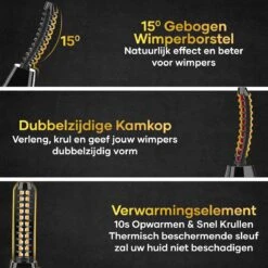 MoreWomen® Elektrische Wimperkruller - Wimperkruller - Verwarmd - Wimper Lift - Incl. Wimperborstel -Cosmetica winkel 1200x1200 1400