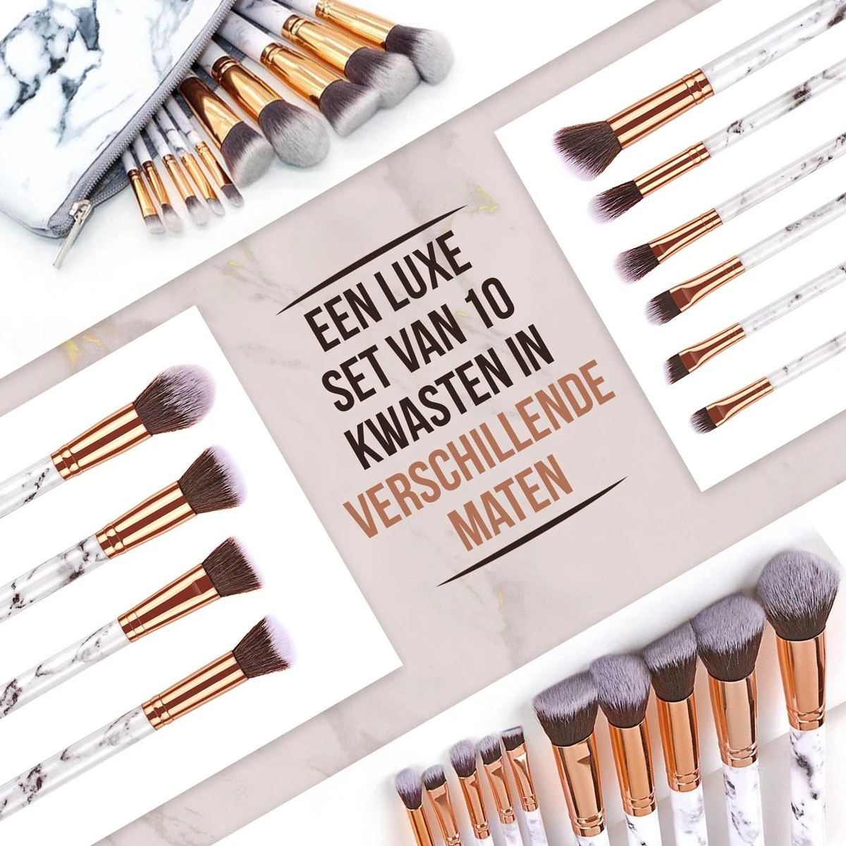 Luxe Make Up Kwasten Set - Make Up Brush - Oogschaduw – Beauty - Foundation Kwast - Poederkwast - Brush - Make Up - Cosmetica - Kwasten Set – Make Up Etui - Make Up Penselen Set – Make Up Set 4 Luxe Make Up Kwasten Set - Make Up Brush - Oogschaduw – Beauty - Foundation Kwast - Poederkwast - Brush - Make Up - Cosmetica - Kwasten Set – Make Up Etui - Make Up Penselen Set – Make Up Set - Afbeelding 4