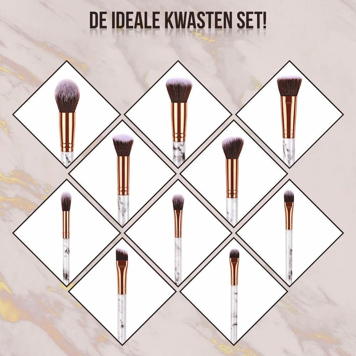 Luxe Make Up Kwasten Set - Make Up Brush - Oogschaduw – Beauty - Foundation Kwast - Poederkwast - Brush - Make Up - Cosmetica - Kwasten Set – Make Up Etui - Make Up Penselen Set – Make Up Set 5 Luxe Make Up Kwasten Set - Make Up Brush - Oogschaduw – Beauty - Foundation Kwast - Poederkwast - Brush - Make Up - Cosmetica - Kwasten Set – Make Up Etui - Make Up Penselen Set – Make Up Set - Afbeelding 5