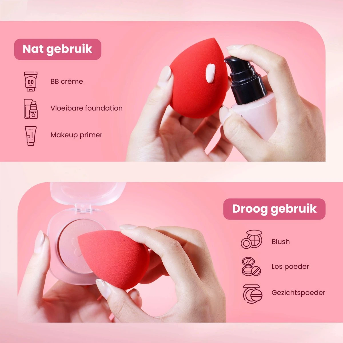 Beauty Blender - Make-up Sponsjes - Spons - 6 Stuks - Zacht & Perfecte Vorm! 5 Beauty Blender - Make-up Sponsjes - Spons - 6 Stuks - Zacht & Perfecte Vorm! - Afbeelding 5