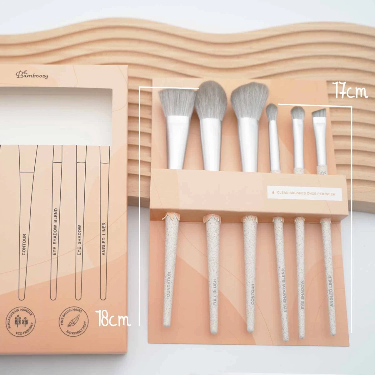 Bamboozy Makeup Kwasten Set Tarwestro - Make Up Brush Foundation Oogschaduw Poeder Kwast Brush Contour Eyeliner - 6 Stuks 2 Bamboozy Makeup Kwasten Set Tarwestro - Make Up Brush Foundation Oogschaduw Poeder Kwast Brush Contour Eyeliner - 6 Stuks - Afbeelding 2