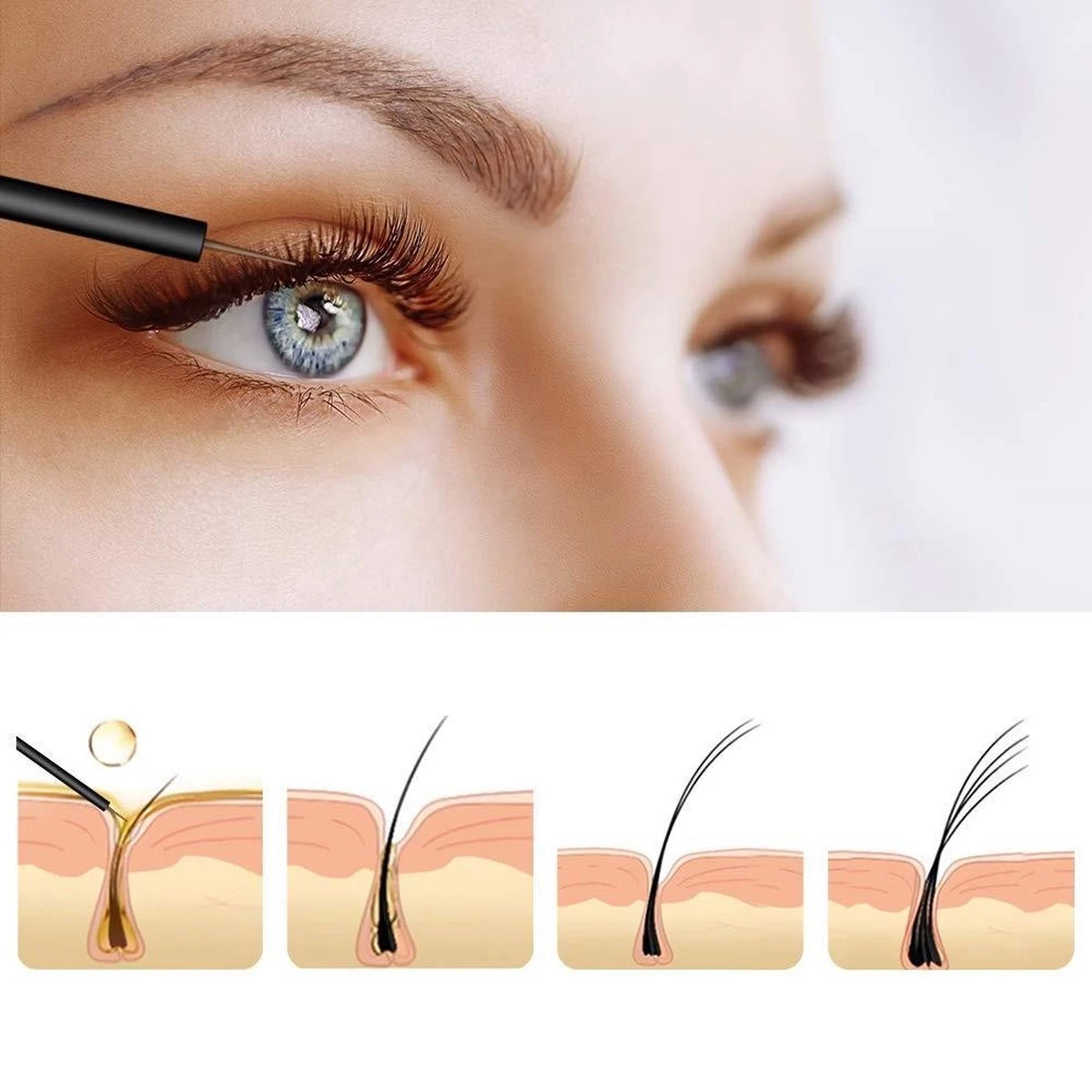 Simia™ Eyelash Growth Wimperserum - Verzorgende Conditioner - Wimpergroei - Volle Wimpers - Geschikt Voor Gevoelige Ogen - 5 Ml 2 Simia™ Eyelash Growth Wimperserum - Verzorgende Conditioner - Wimpergroei - Volle Wimpers - Geschikt Voor Gevoelige Ogen - 5 Ml - Afbeelding 2