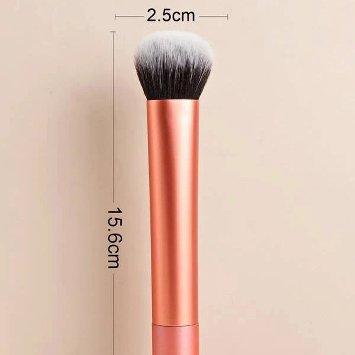 Foundation Kwast - Foundation Brush - Borstel - Foundationkwast - Blushkwast - Blush Stick - Ronde Kop - Rosé 2 Foundation Kwast - Foundation Brush - Borstel - Foundationkwast - Blushkwast - Blush Stick - Ronde Kop - Rosé - Afbeelding 2