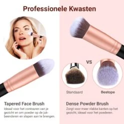 Bestope Make Up Kwasten Set Met Beauty Blenders 16 Delig - Brush Set - Kwasten Reiniger - Rosé Goud 12 Bestope Make Up Kwasten Set Met Beauty Blenders 16 Delig - Brush Set - Kwasten Reiniger - Rosé Goud -Cosmetica winkel 1200x1200 1491