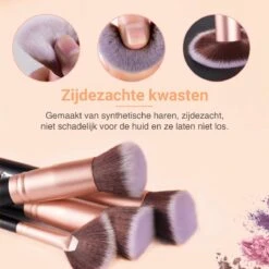 Bestope Make Up Kwasten Set Met Beauty Blenders 16 Delig - Brush Set - Kwasten Reiniger - Rosé Goud 15 Bestope Make Up Kwasten Set Met Beauty Blenders 16 Delig - Brush Set - Kwasten Reiniger - Rosé Goud -Cosmetica winkel 1200x1200 1494