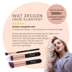 Bestope Make Up Kwasten Set Met Beauty Blenders 16 Delig - Brush Set - Kwasten Reiniger - Rosé Goud 19 Bestope Make Up Kwasten Set Met Beauty Blenders 16 Delig - Brush Set - Kwasten Reiniger - Rosé Goud -Cosmetica winkel 1200x1200 1496