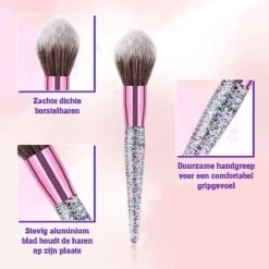 Make Up Kwasten Set - Make Up Brush - Oogschaduw - Foundation Kwast - Poeder Kwast - Brush - Make Up - Cosmetica - Kwasten Set – Make Up Tasje - 10 Stuks -Cosmetica winkel 1200x1200 1519