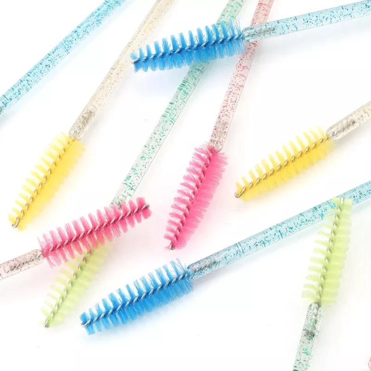 Wegwerp Wimper En Wenkbrauw Borsteltjes - Mascara Borsteltjes - Zwart Glitter - 25 Stuks 2 Wegwerp Wimper En Wenkbrauw Borsteltjes - Mascara Borsteltjes - Zwart Glitter - 25 Stuks - Afbeelding 2