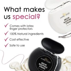 Marie-José & Co Brow Mapping String Set - Zwart & Witte Draad + 10 Vingerbeschermers - Perfect Wenkbrauwen Aftekenen Met Voorgekleurde Draad - Alternatief Voor Wenkbrauwsjablonen 11 Marie-José & Co Brow Mapping String Set - Zwart & Witte Draad + 10 Vingerbeschermers - Perfect Wenkbrauwen Aftekenen Met Voorgekleurde Draad - Alternatief Voor Wenkbrauwsjablonen -Cosmetica winkel 1200x1200 1619