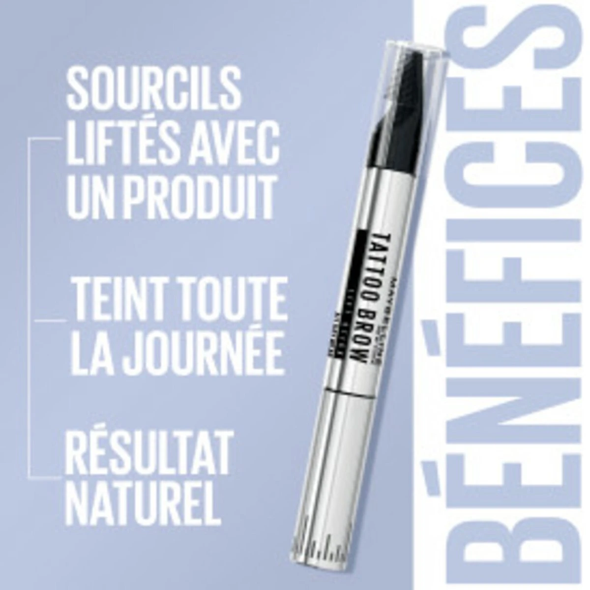 Maybelline New York - Tattoo Brow Lift Stick 02 Soft Brown - Bruin Wenkbrauwpotlood Met Stylingborstel 3 Maybelline New York - Tattoo Brow Lift Stick 02 Soft Brown - Bruin Wenkbrauwpotlood Met Stylingborstel - Afbeelding 3