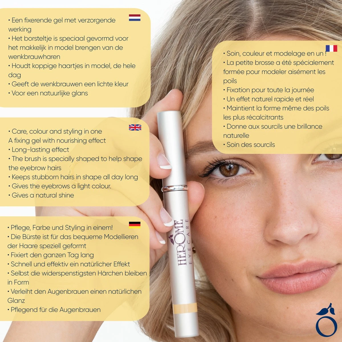 Herome Eye Care Wenkbrauwgel Blond - Brow Gel - Wenkbrauwgel En Wenkbrauwmascara In één - 6 Ml 5 Herome Eye Care Wenkbrauwgel Blond - Brow Gel - Wenkbrauwgel En Wenkbrauwmascara In één - 6 Ml - Afbeelding 5
