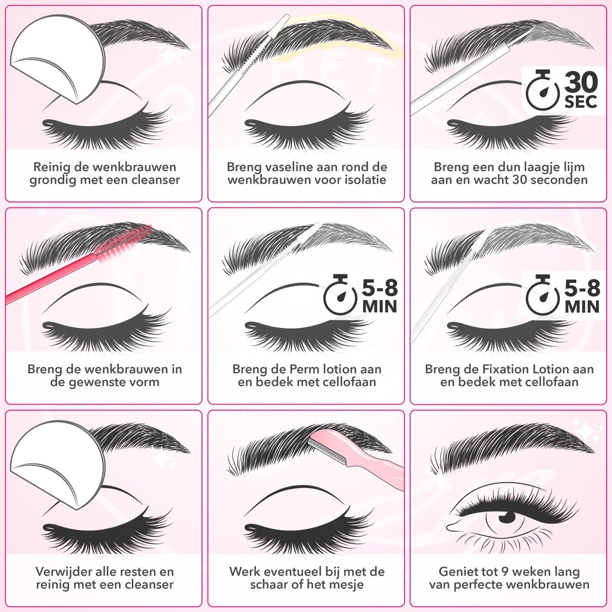 MURLEY'S Brow Lamination Kit - Brow Lift - Starterkit - Wenkbrauwlifting Set - Langdurig Perfecte Wenkbrauwen 4 MURLEY'S Brow Lamination Kit - Brow Lift - Starterkit - Wenkbrauwlifting Set - Langdurig Perfecte Wenkbrauwen - Afbeelding 4