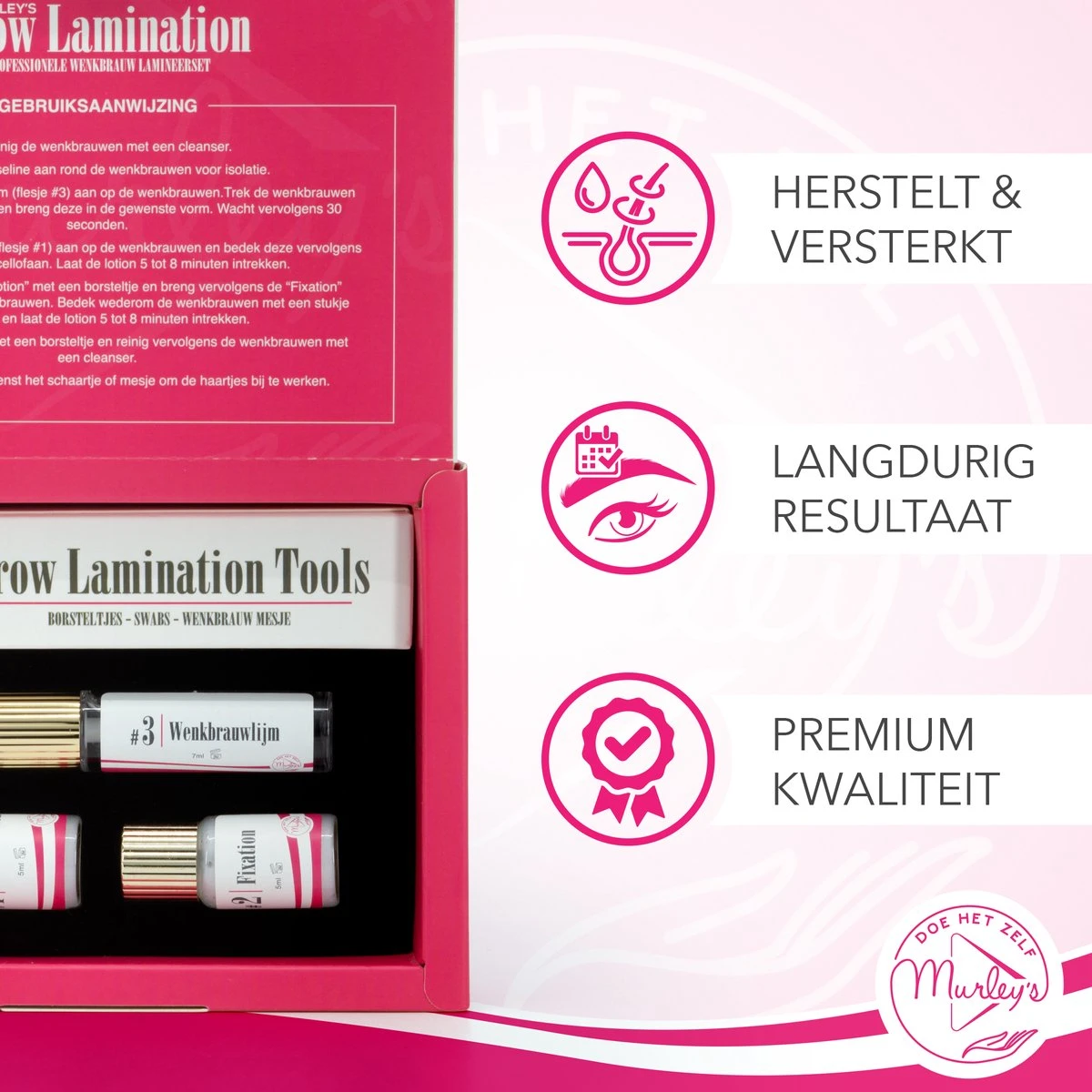 MURLEY'S Brow Lamination Kit - Brow Lift - Starterkit - Wenkbrauwlifting Set - Langdurig Perfecte Wenkbrauwen 7 MURLEY'S Brow Lamination Kit - Brow Lift - Starterkit - Wenkbrauwlifting Set - Langdurig Perfecte Wenkbrauwen - Afbeelding 7