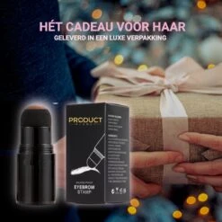 ProductPlanet Premium Wenkbrauw Stempel Set 2022 - Wenkbrauw Sjabloon - Wenkbrauwstempel - Brow Stamp - 10 Sjablonen - Borsteltje - Mesje - Herbruikbaar - Waterdicht - Cadeau Voor Haar - Medium Bruin -Cosmetica winkel 1200x1200 1851