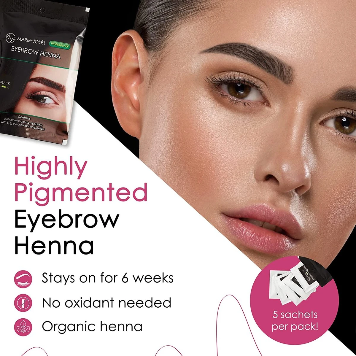 Henna Wenkbrauwverf Zwart | Henna Brows |Geschikt Voor Minstens 25 Toepassingen 5 Henna Wenkbrauwverf Zwart | Henna Brows |Geschikt Voor Minstens 25 Toepassingen - Afbeelding 5