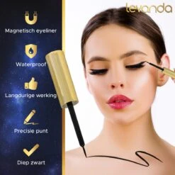 Nep Wimpers Met Magnetische Eyeliner Zwart - Wimperextensions Magnetic Lashes - Valse Wimpers Magneet Potlood En Applicator -Cosmetica winkel 1200x1200 385
