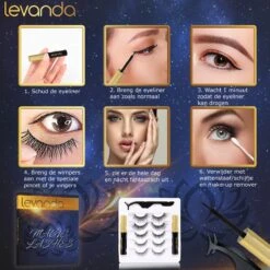 Nep Wimpers Met Magnetische Eyeliner Zwart - Wimperextensions Magnetic Lashes - Valse Wimpers Magneet Potlood En Applicator -Cosmetica winkel 1200x1200 388