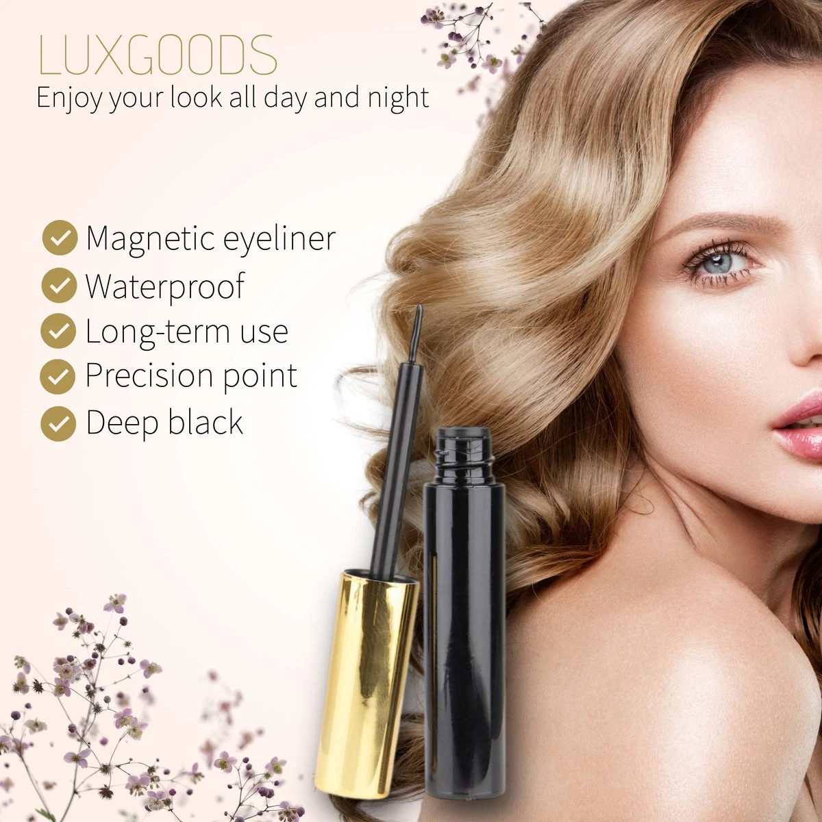 Luxgoods Magnetische Wimpers - Wimperset 3 Paar+ 1 Flesjes Eyeliner+ 1 Pencet - Herbruikbaar-magneet Wimpers -lashes-magnetic Lashes 2 Luxgoods Magnetische Wimpers - Wimperset 3 Paar+ 1 Flesjes Eyeliner+ 1 Pencet - Herbruikbaar-magneet Wimpers -lashes-magnetic Lashes - Afbeelding 2