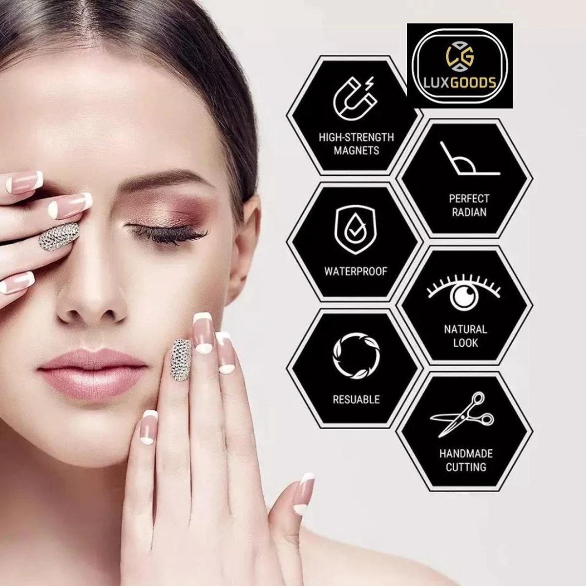 Luxgoods Magnetische Wimpers - Wimperset 3 Paar+ 1 Flesjes Eyeliner+ 1 Pencet - Herbruikbaar-magneet Wimpers -lashes-magnetic Lashes 6 Luxgoods Magnetische Wimpers - Wimperset 3 Paar+ 1 Flesjes Eyeliner+ 1 Pencet - Herbruikbaar-magneet Wimpers -lashes-magnetic Lashes - Afbeelding 6