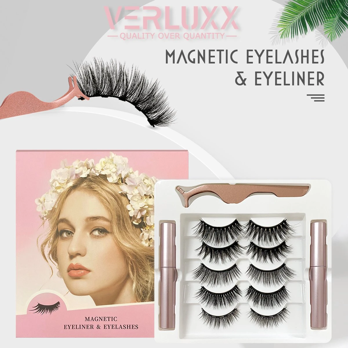 Hoge Korting - VERLUXX© - 'Quality Over Quantity' - 3D Magnetische Wimpers Incl. 1+1 GRATIS Geïoniseerde Waterproof Eyeliner & Pincet, Fake Lashes, Nepwimpers, Magnetic Lashes, Herbruikbare Realistic Wimpers 1 Hoge Korting - VERLUXX© - 'Quality Over Quantity' - 3D Magnetische Wimpers Incl. 1+1 GRATIS Geïoniseerde Waterproof Eyeliner & Pincet, Fake Lashes, Nepwimpers, Magnetic Lashes, Herbruikbare Realistic Wimpers