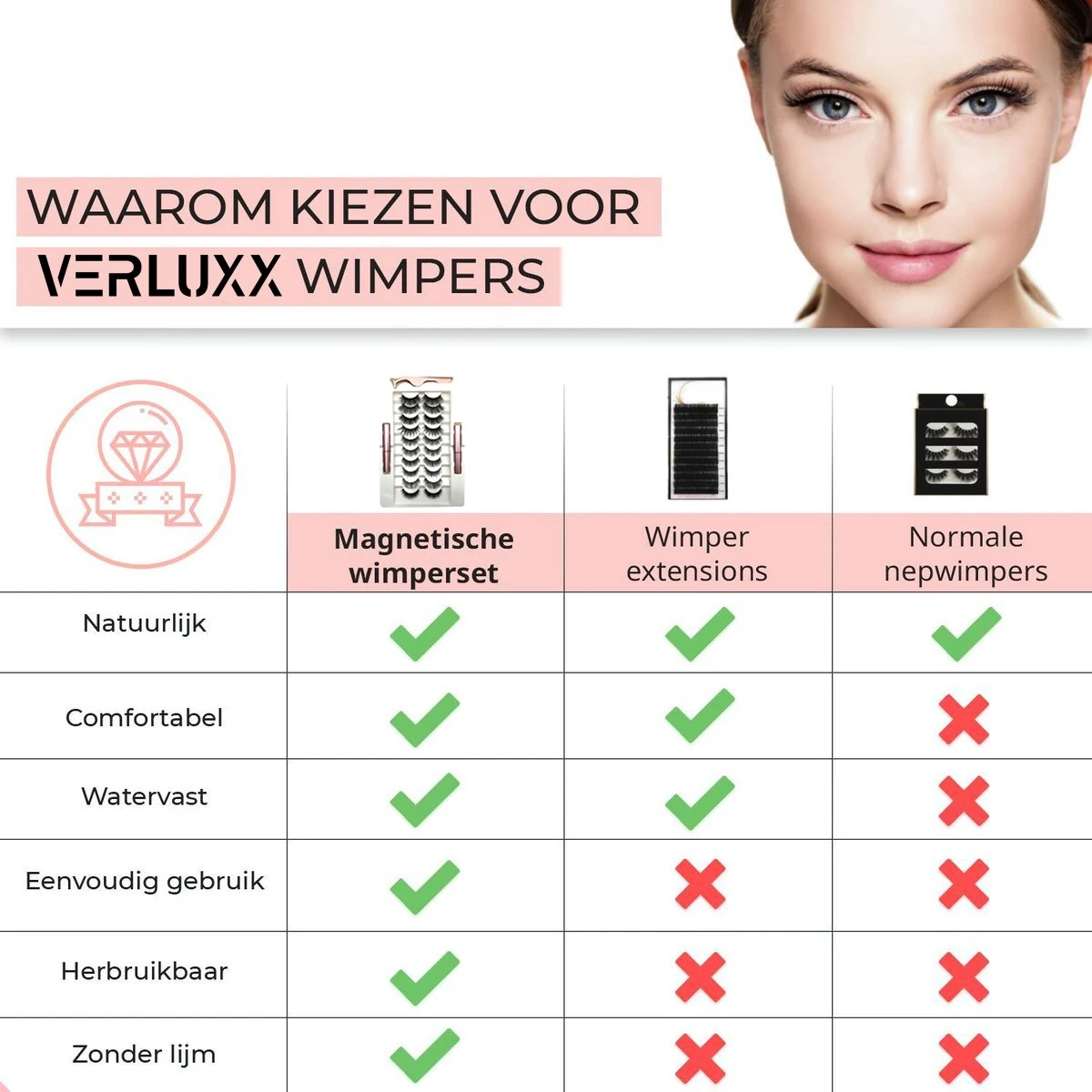 Hoge Korting - VERLUXX© - 'Quality Over Quantity' - 3D Magnetische Wimpers Incl. 1+1 GRATIS Geïoniseerde Waterproof Eyeliner & Pincet, Fake Lashes, Nepwimpers, Magnetic Lashes, Herbruikbare Realistic Wimpers 7 Hoge Korting - VERLUXX© - 'Quality Over Quantity' - 3D Magnetische Wimpers Incl. 1+1 GRATIS Geïoniseerde Waterproof Eyeliner & Pincet, Fake Lashes, Nepwimpers, Magnetic Lashes, Herbruikbare Realistic Wimpers - Afbeelding 7