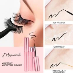 Merkloos Magnetische Wimpers - Katten Oog - Magnetische Nep Wimpers Met 2 Magnetic Eyeliners En Applicator - Valse Wimpers - Magnetic Lashes - Magnetische Wimpers Set -Cosmetica winkel 1200x1200 6