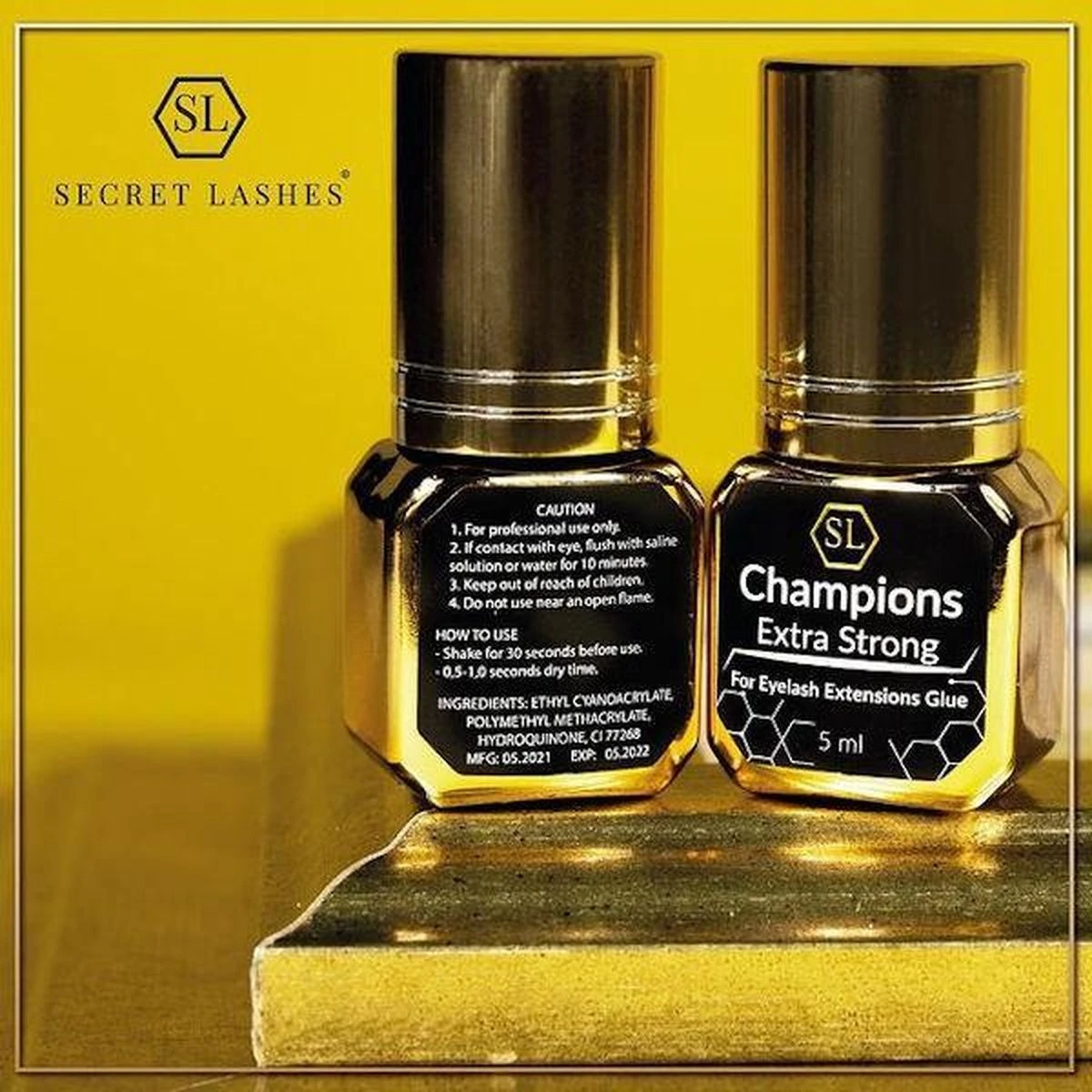 Secret Lashes Wimperextensions Lijm Champions EXTRA Strong 5ml. 2 Secret Lashes Wimperextensions Lijm Champions EXTRA Strong 5ml. - Afbeelding 2