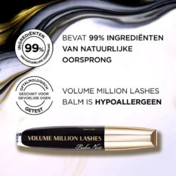 L’Oréal Paris - Volume Million Lashes Balm Noir - 01 Black - Zwart - Volume Mascara - 8.9 Ml -Cosmetica winkel 1200x1200 70