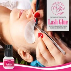 MURLEY'S Wimperlijm- Wimperextensions Lijm - Lash Glue - Zwart - Eenmalig Aanbrengen Voor Wekenlang Plezier - Perfecte Wimpers -Cosmetica winkel 1200x1200 80