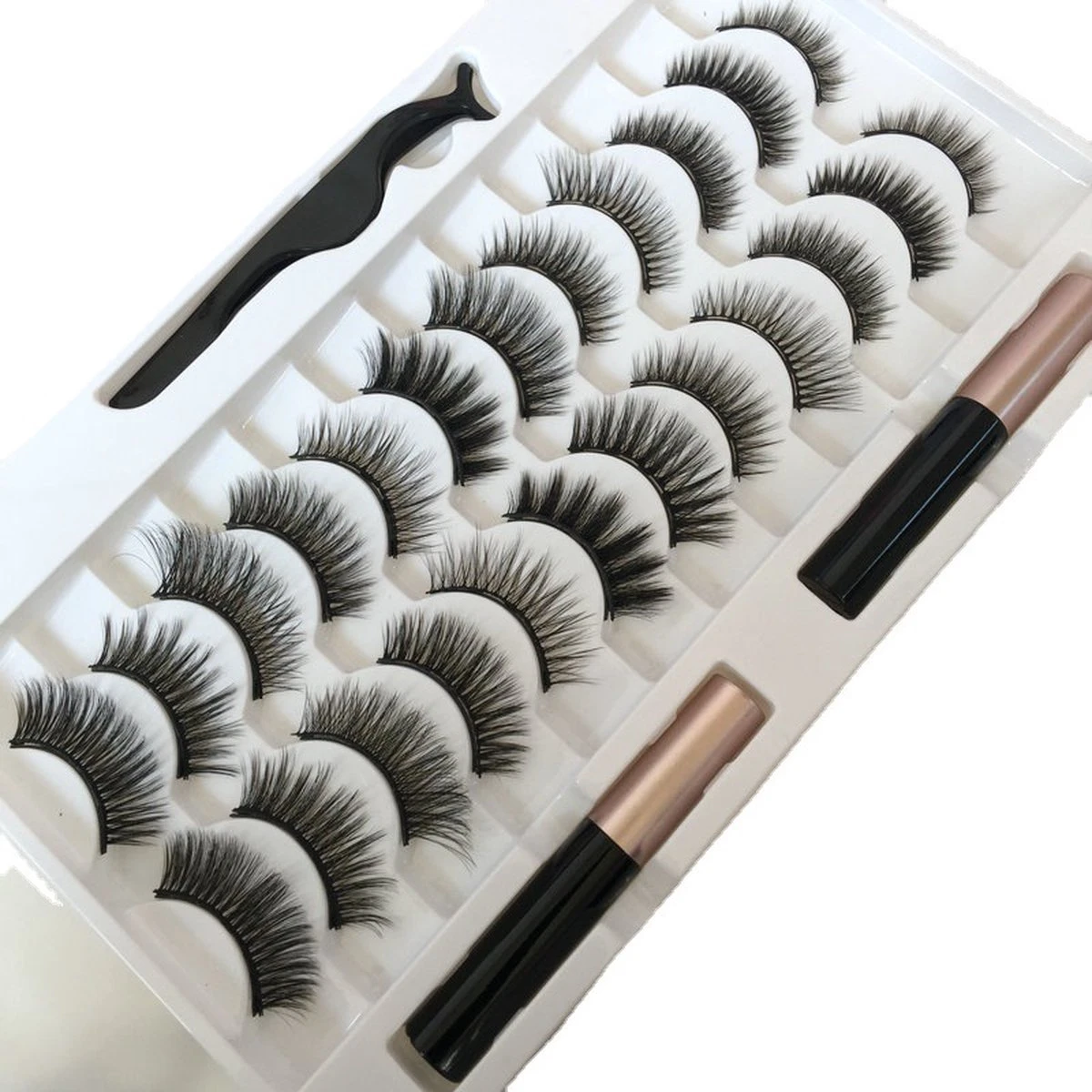 24 Magnetische Wimpers Met Eyelinerkit / 12 Paar- Herbruikbare Magnetische Wimpers - Natuurlijk Ogende Wimperspakket, 2 Buizen Magnetische Eyeliner, 3D Magnetische Nepwimperskit Met Wimperpincet - Magnetische Wimpers 4 24 Magnetische Wimpers Met Eyelinerkit / 12 Paar- Herbruikbare Magnetische Wimpers - Natuurlijk Ogende Wimperspakket, 2 Buizen Magnetische Eyeliner, 3D Magnetische Nepwimperskit Met Wimperpincet - Magnetische Wimpers - Afbeelding 4