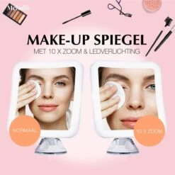 Melodii ML10X - Make Up Spiegel Met LED Verlichting - Scheerspiegel - 10x Vergroting - Met Tru-Daylight Verlichting - Voor Hem En Voor Haar -Cosmetica winkel 1200x1200 995