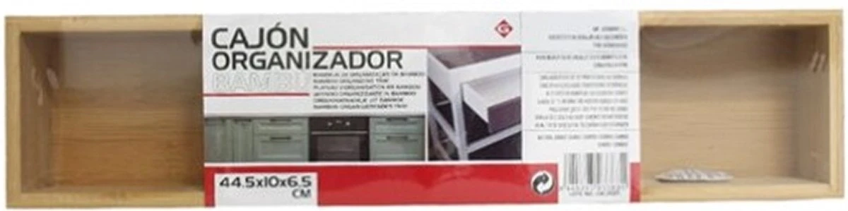 Gerim - Make-up Sorteer Organizer 4-vaks Bakje 44 X 10 X 6 Cm Bamboe 2 Gerim - Make-up Sorteer Organizer 4-vaks Bakje 44 X 10 X 6 Cm Bamboe - Afbeelding 2