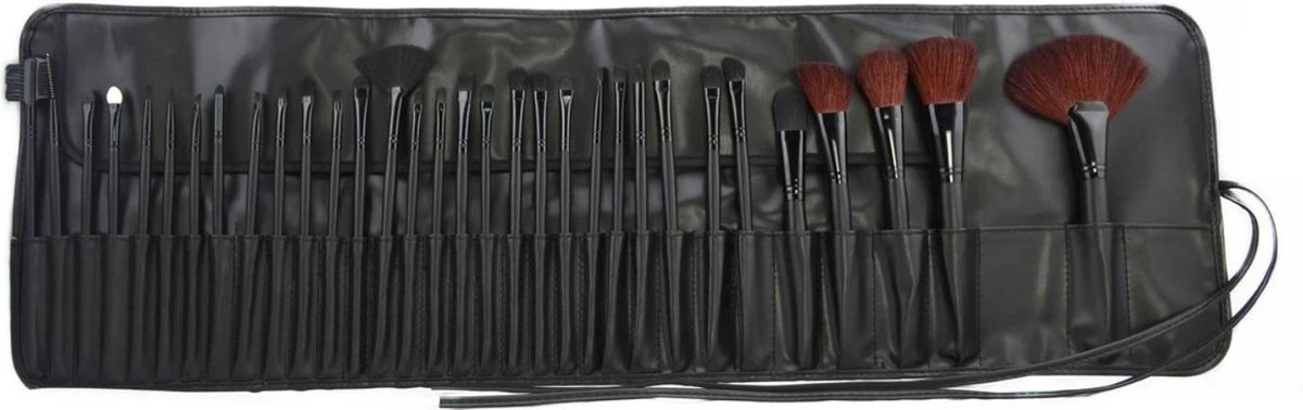 Evvie Professionele Make-up Kwasten In Luxe Etui - Kwastenset - Zwart - 32 Stuks 5 Evvie Professionele Make-up Kwasten In Luxe Etui - Kwastenset - Zwart - 32 Stuks - Afbeelding 5