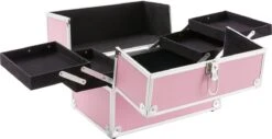 AREBOS Cosmeticakoffer Beauty Case Multikoffer 15 L Roze -Cosmetica winkel 1200x616 1
