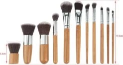 10-delig Bamboe Make-up Geschenkset- Make-up Kwasten - Make Up Brush- Poederkwast -Make Up Penselen Set -Foundation Kwast- Poeder Kwast- Concealer Brush- Lip Brush -Cosmetica winkel 1200x635