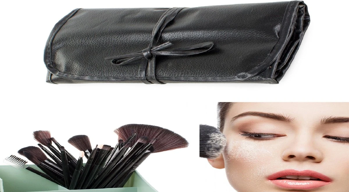 Borvat® | Professionele 24-Delige Make-Up Kwastenset | Cosmetica Visagie Makeup Kwasten Set | Mascara/Oogschaduw/Concealer/Foundation/Blush/Eyeliner/Highlighter/Poederkwast Beauty Brush | Contourkwast Make | Borstels | Penselen | Met Luxe Opberg Etu 4 Borvat® | Professionele 24-Delige Make-Up Kwastenset | Cosmetica Visagie Makeup Kwasten Set | Mascara/Oogschaduw/Concealer/Foundation/Blush/Eyeliner/Highlighter/Poederkwast Beauty Brush | Contourkwast Make | Borstels | Penselen | Met Luxe Opberg Etu - Afbeelding 4