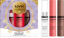 NYX Professional Makeup - Holidays 2022 Mrs Claus - Butter Gloss Trio - Lip Gloss 8 NYX Professional Makeup - Holidays 2022 Mrs Claus - Butter Gloss Trio - Lip Gloss -Cosmetica winkel 1200x709 1