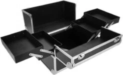 Confibel Make Up Koffer - Uitklapbaar - 5 Opbergbakken - Met Slot -Cosmetica winkel 1200x727