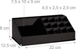 Relaxdays Cosmetica Organizer - Cosmeticahouder - Make Up Toren - Doorzichtig - 16 Vakken - Zwart 10 Relaxdays Cosmetica Organizer - Cosmeticahouder - Make Up Toren - Doorzichtig - 16 Vakken - Zwart -Cosmetica winkel 1200x774