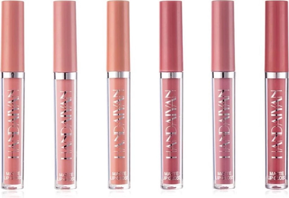 Set Van 6 X Matte Lip Gloss Nude | Lipgloss Matte Set | Waterproof | Nude Kleuren 6 Set Van 6 X Matte Lip Gloss Nude | Lipgloss Matte Set | Waterproof | Nude Kleuren - Afbeelding 6