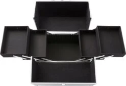 AREBOS Cosmetica Koffer - Beauty Case - Cosmetica Trolley - 15 L - Zilber -Cosmetica winkel 1200x826 1