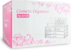 Relaxdays Make-up Organizer - Tweedelig - Cosmetica Opbergdoos - Transparant 33 Relaxdays Make-up Organizer - Tweedelig - Cosmetica Opbergdoos - Transparant -Cosmetica winkel 1200x852 1