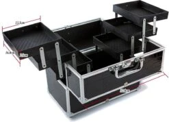 Confibel Make Up Koffer - Uitklapbaar - 5 Opbergbakken - Met Slot -Cosmetica winkel 1200x867 1