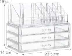 Relaxdays Make-up Organizer Klein - Stapelbaar - Sieradendoosje - Cosmetica - Opbergbox - Doorzichtig 23 Relaxdays Make-up Organizer Klein - Stapelbaar - Sieradendoosje - Cosmetica - Opbergbox - Doorzichtig -Cosmetica winkel 1200x939