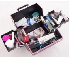 Confibel Make Up Koffer - Uitklapbaar - 5 Opbergbakken - Met Slot -Cosmetica winkel 1200x978 2